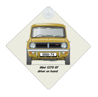 Mini 1275 GT 1969-74 Car Window Hanging Sign